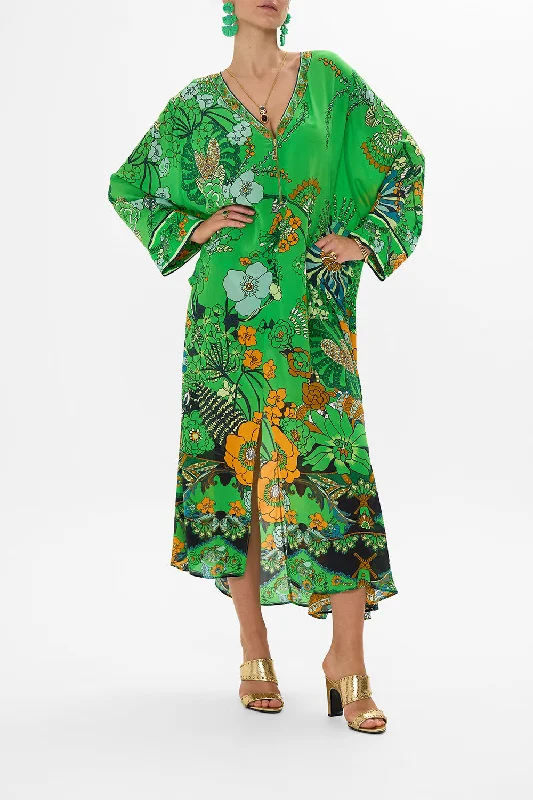POCKET KAFTAN WITH ZIP GOOD VIBES GENERATION Satin Wrap Robe