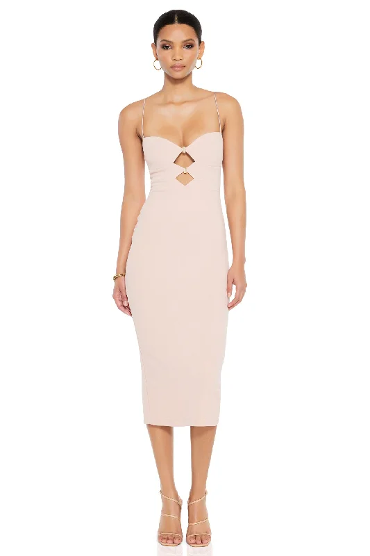 Nookie Muse Midi Dress - Nude Chic midi dresses