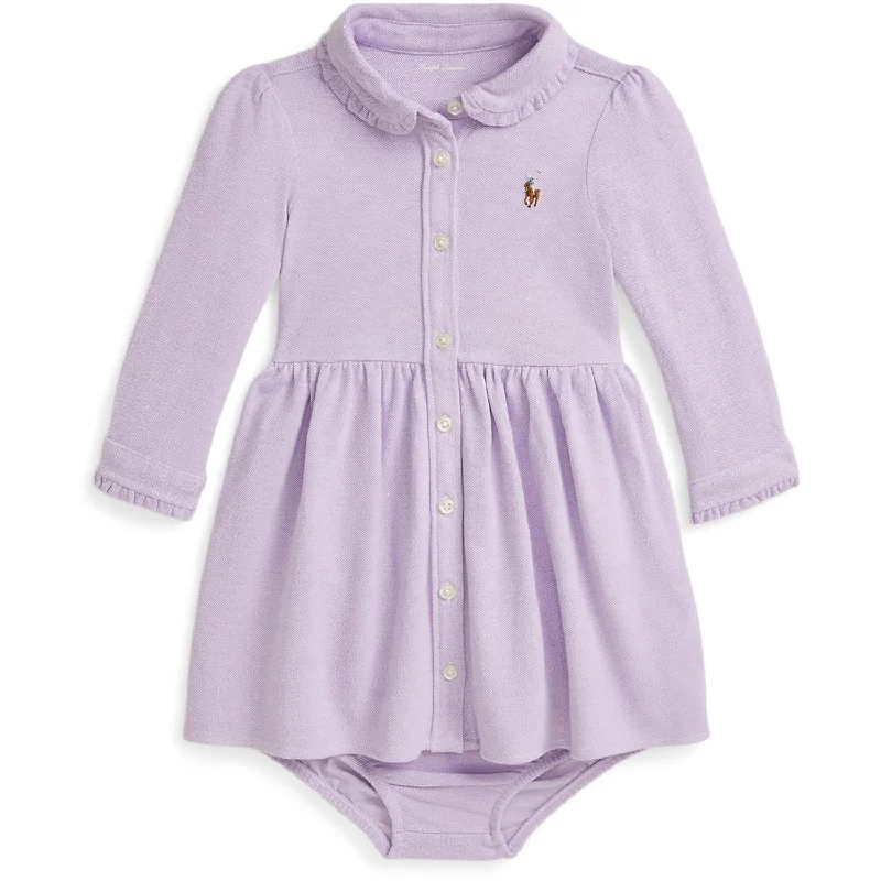Ralph Lauren Baby Spring Iris w. Multi Print Solid Day Dress Smocked floral dresses