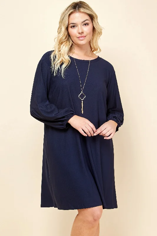 Navy Dress in Curvy Sleeveless unclassified dresses