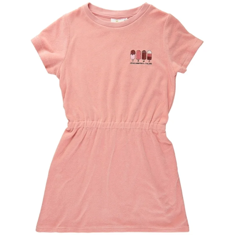 THE NEW Peach Beige Gladys Terry Dress Off-shoulder unclassified dresses
