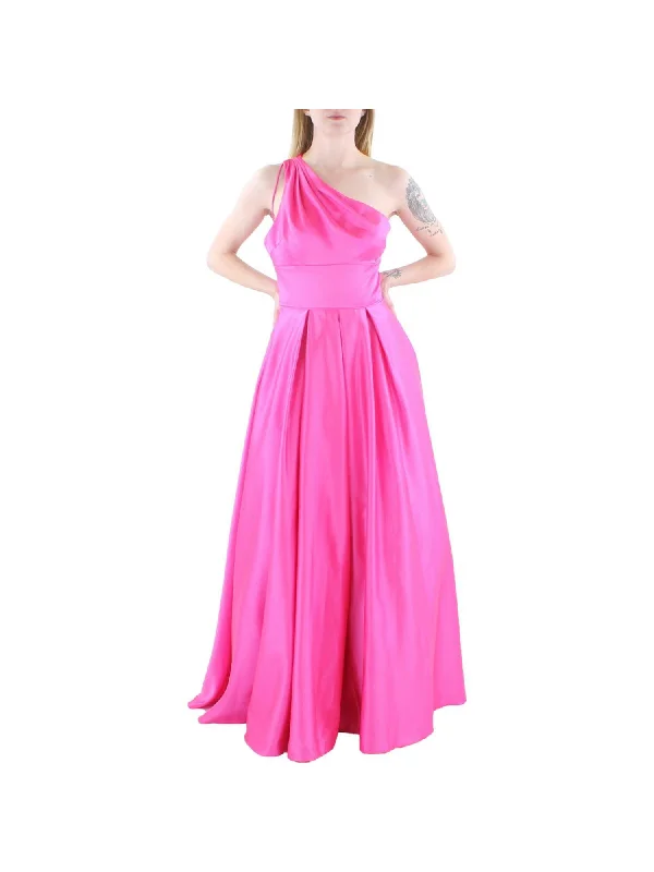 BLONDIE NITES Womens Pink Zippered Pocketed Pleated Lined Tulle Sleeveless Asymmetrical Neckline Full-Length Formal Gown Dress Long Sleeve Tulle BLONDIE NITES Womens Pink Zippered Pocketed Pleated Lined Tulle Sleeveless Asymmetrical Neckline Full-Length Formal Gown Dress Long Sleeve Tulle